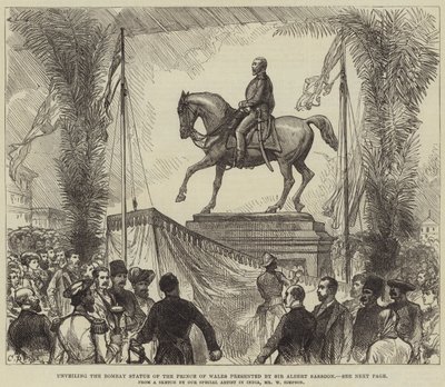 Inaugurazione della statua del Principe di Galles a Bombay, donata da Sir Albert Sassoon da William Crimea Simpson